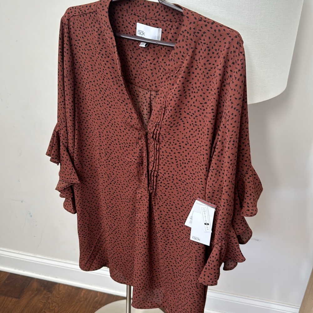 Women’s animal print blouse in 1X NWT Nordstrom - Picture 3 of 8
